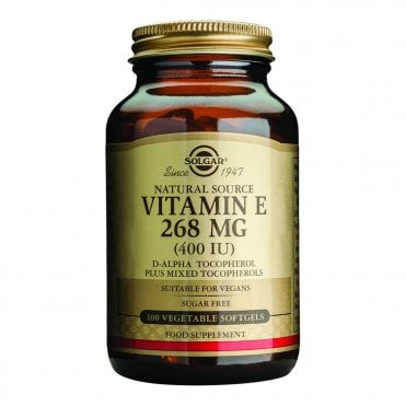 Solgar Natural Source Vitamin E 268mg - 100 x 400 IU Vegetable Softgels