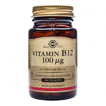 Solgar Natural Vitamin B12 - 100 x 100mcg Tablets