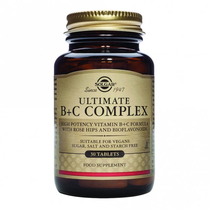 Solgar Ultimate B + C Complex - High Potency - 30 Tablets
