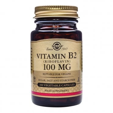 Solgar Vitamin B2 (Riboflavin) - 100 x 100mg Vegicaps