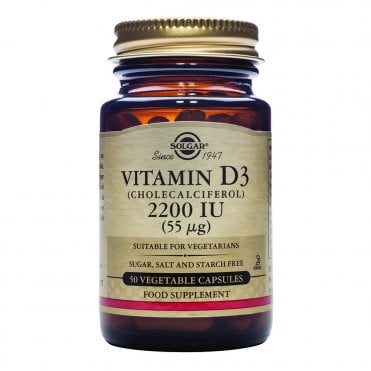 Solgar Vitamin D3 2200 IU - 50 Vegicaps