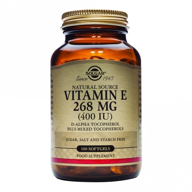 Solgar Vitamin E 268mg - Mixed Tocopherols - 100 x 400 IU Softgels