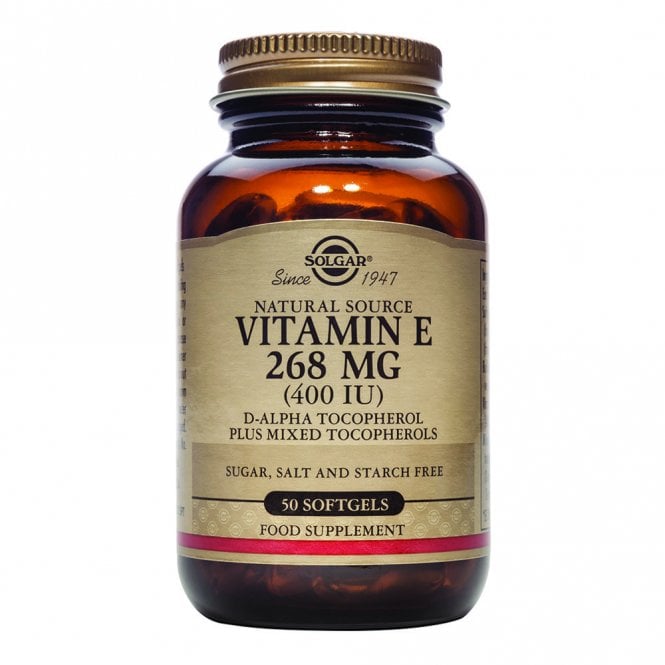 Solgar Vitamin E 268mg - Mixed Tocopherols - 50 x 400 IU Softgels