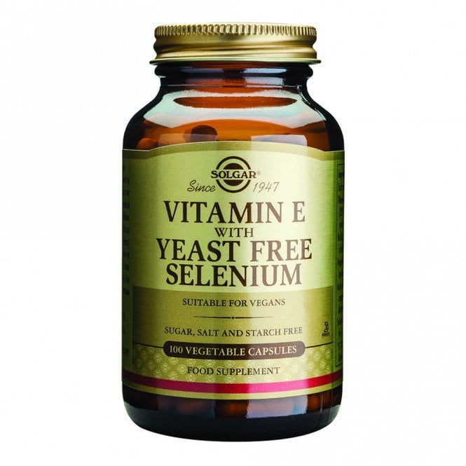Solgar Vitamin E with Yeast Free Selenium - 100 Vegicaps