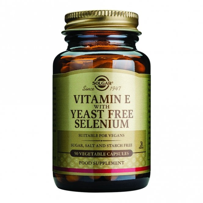 Solgar Vitamin E with Yeast Free Selenium - 50 Vegicaps