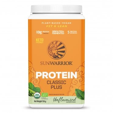 Sunwarrior Classic Plus Organic Unflavoured Protein - 750g Powder