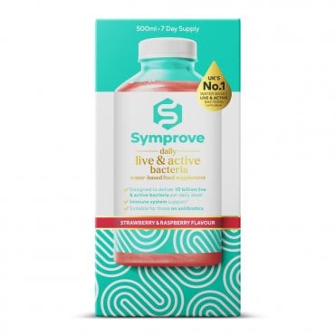 Symprove Strawberry & Raspberry Daily Live & Active Bacteria - 500ml - Best Before Date is 19th November 2026