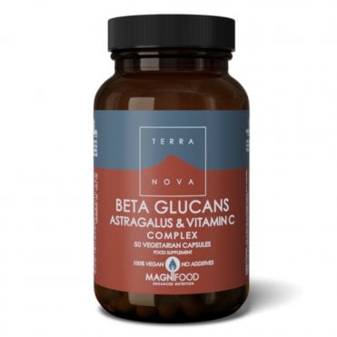 TERRANOVA Beta Glucans, Astragalus & Vitamin C Complex - 50 Capsules