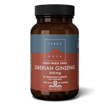 TERRANOVA Siberian Ginseng 500mg - 50 Capsules
