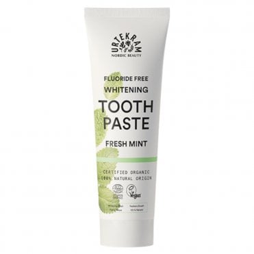 Urtekram Organic Fluoride-Free Fresh Mint Whitening Toothpaste - 75ml