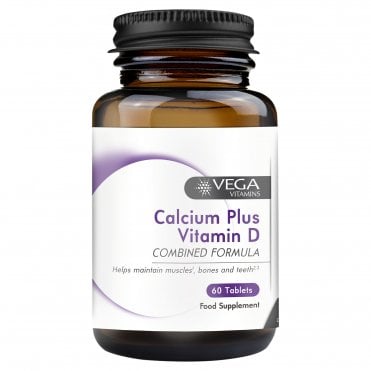 Vega Vitamins Calcium Plus Vitamin D - 60 Tablets