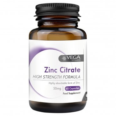 Vega Vitamins Zinc Citrate - 60 x 50mg Capsules