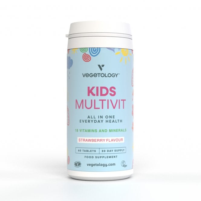 Vegetology Strawberry-Flavoured Kids Multivit - 60 Chewable Tablets