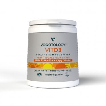 Vegetology VitD3 Vegan Vitamin D3 2500 IU - 60 Tablets