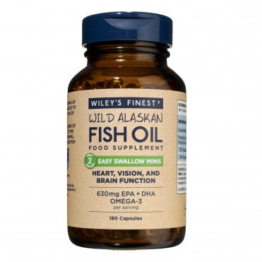 Wiley's Finest Wild Alaskan Fish Oil - 180 Easy-Swallow Mini Softgels