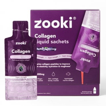 Zooki Blackcurrant Super Strength Marine Collagen 11,000mg - 30 Sachets