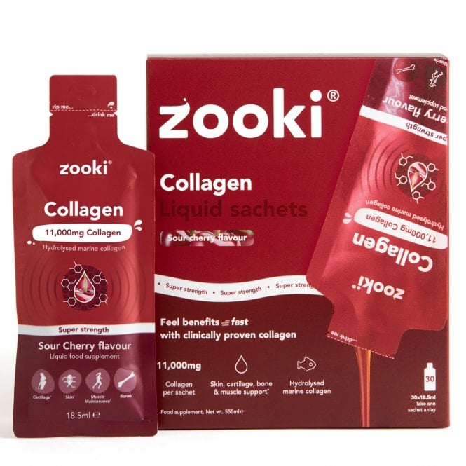 Zooki Sour Cherry Super Strength Marine Collagen 11,000mg - 30 Sachets